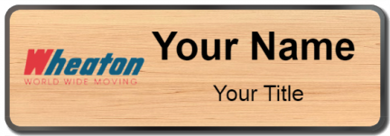 Custom name badges for Wheaton World Wide Moving