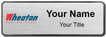 Custom name badges for Wheaton World Wide Moving