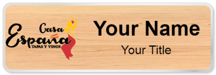 Custom name badges for Casa Espana Tapas Y Vinos