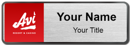 Custom name badges for Avi Resort & Casino