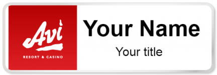 Custom name badges for Avi Resort & Casino