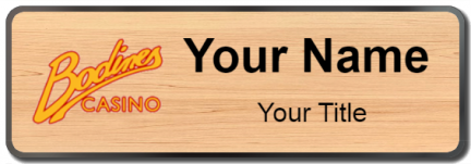 Custom name badges for Bodines Casino