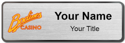 Custom name badges for Bodines Casino