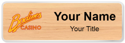 Custom name badges for Bodines Casino