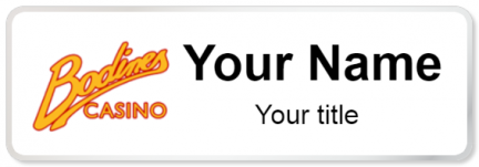 Custom name badges for Bodines Casino