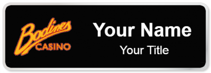 Custom name badges for Bodines Casino