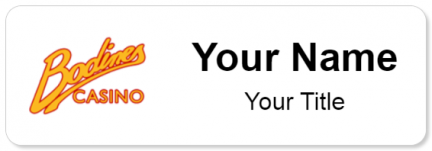 Custom name badges for Bodines Casino