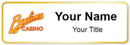 Custom name badges for Bodines Casino