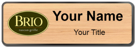 Custom name badges for Brio Tuscan Grille