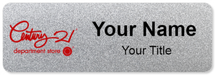 Custom name badges for Century 21 Department Store