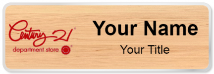 Custom name badges for Century 21 Department Store
