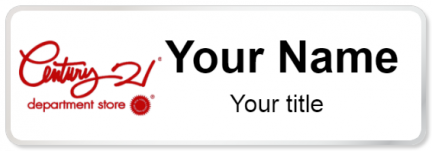 Custom name badges for Century 21 Department Store