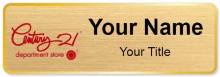 Custom name badges for Century 21 Department Store