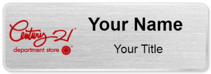 Custom name badges for Century 21 Department Store
