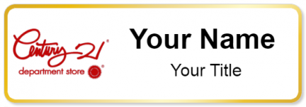 Custom name badges for Century 21 Department Store