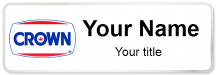 Custom name badges for Crown Central Petroleum