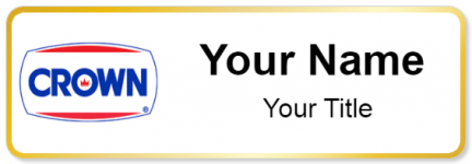 Custom name badges for Crown Central Petroleum