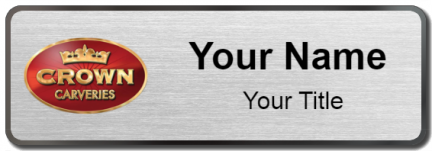 Custom name badges for Crown Carveries