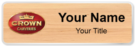 Custom name badges for Crown Carveries