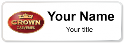 Custom name badges for Crown Carveries