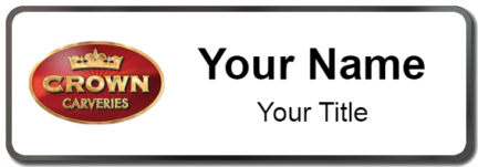 Custom name badges for Crown Carveries