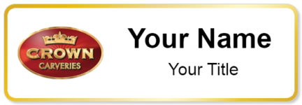 Custom name badges for Crown Carveries