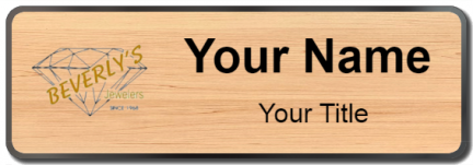 Custom name badges for Beverlys Jewelers