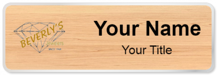Custom name badges for Beverlys Jewelers