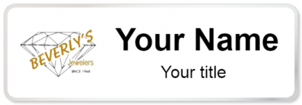 Custom name badges for Beverlys Jewelers