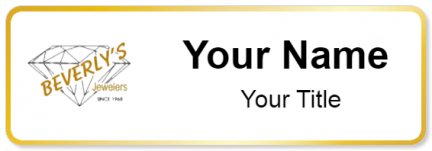 Custom name badges for Beverlys Jewelers