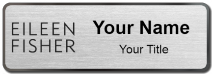 Custom name badges for Eileen Fischer