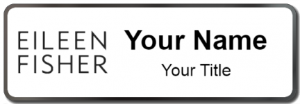 Custom name badges for Eileen Fischer