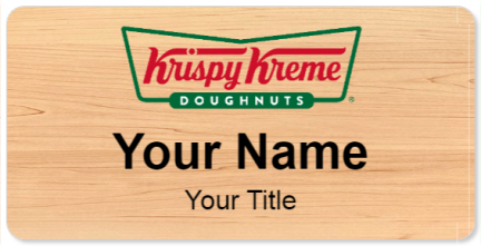 Custom name badges for Krispy Kreme