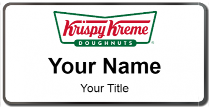 Custom name badges for Krispy Kreme