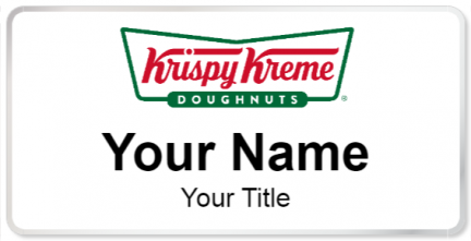 Custom name badges for Krispy Kreme