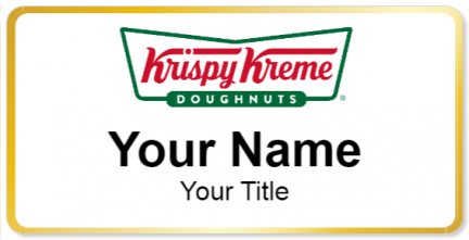 Custom name badges for Krispy Kreme