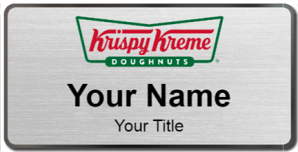Custom name badges for Krispy Kreme