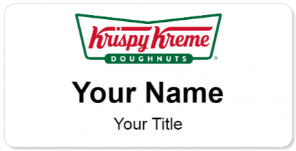 Custom name badges for Krispy Kreme