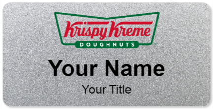 Custom name badges for Krispy Kreme