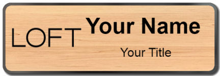 Custom name badges for LOFT