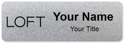 Custom name badges for LOFT