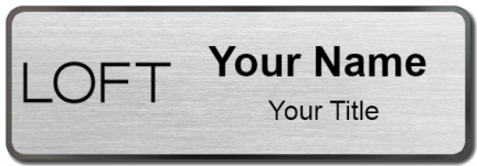 Custom name badges for LOFT