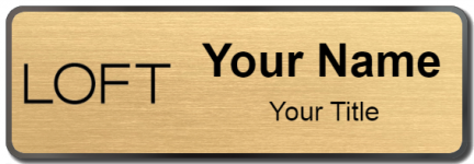 Custom name badges for LOFT