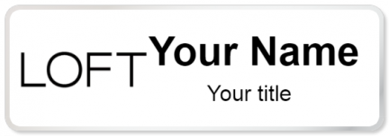 Custom name badges for LOFT
