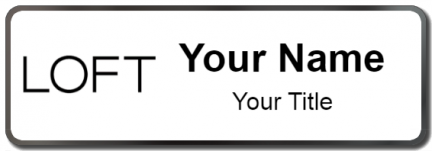 Custom name badges for LOFT