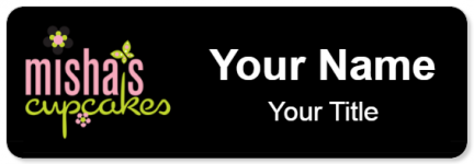 Custom name badges for Mishas Cupcakes