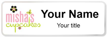 Custom name badges for Mishas Cupcakes