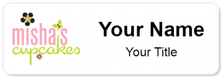 Custom name badges for Mishas Cupcakes