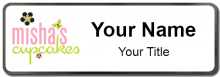 Custom name badges for Mishas Cupcakes