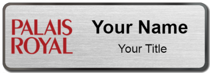 Custom name badges for Palais Royal